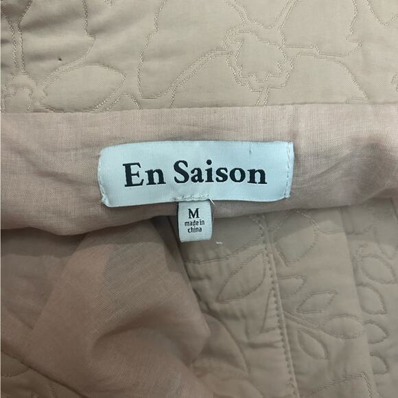 En Saison Journee Mini Skirt in Peony with Pockets and Front Zipper - Picture 6 of 8